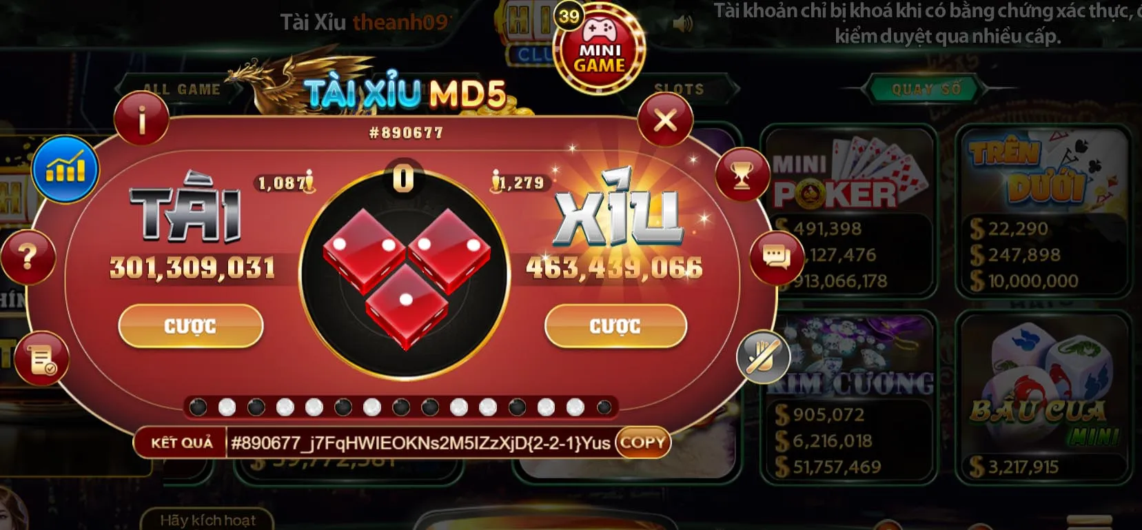 Minigame hấp dẫn tại Hit Club
